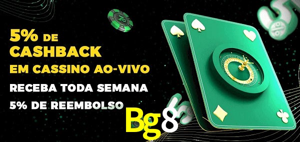 Promoções do cassino ao Vivo Bg8
